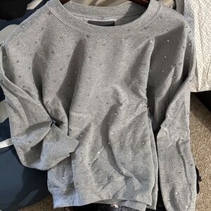 Gray CARMAR Sweatshirt with stone Embellishments
